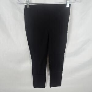 Asos Pants Women's 00 Black Solid Side Zip Skinny Crop Stretch